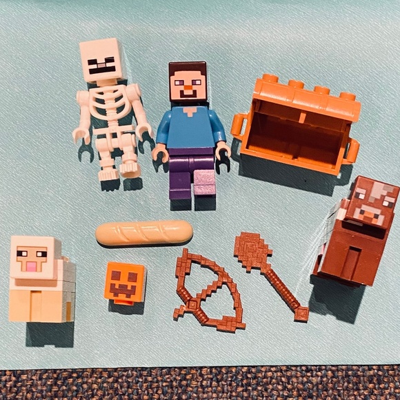 🥕 Lego 21114 Minecraft The Farm 🐑 Steve Skeleton Cow Sheep Minifigures Retired - Picture 4 of 16